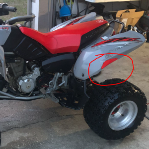 Predator 500 Rear Reflective Stickers Red
