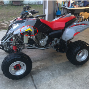 Predator 500 Front Cowl Reflective Stickers Amber